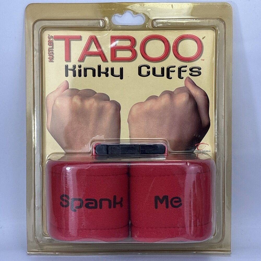 Vintage Hustler’s Taboo Kinky Cuffs Red Neoprene NSFW NIP